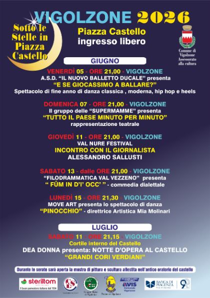 Estate culturale 2026: calendario giugno - luglio