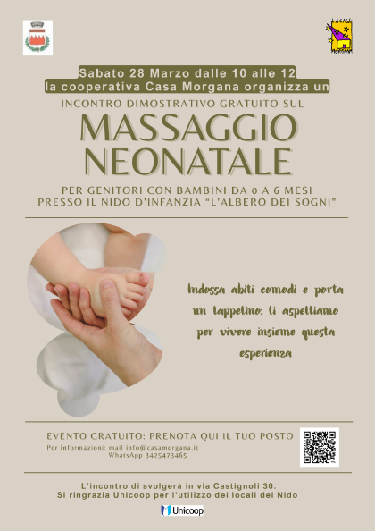 Incontro dimostrativo gratuito sul massaggio neonatale