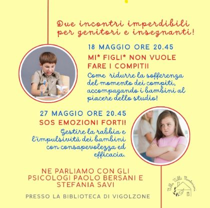 Due incontri imperdibili per genitori e insegnanti!