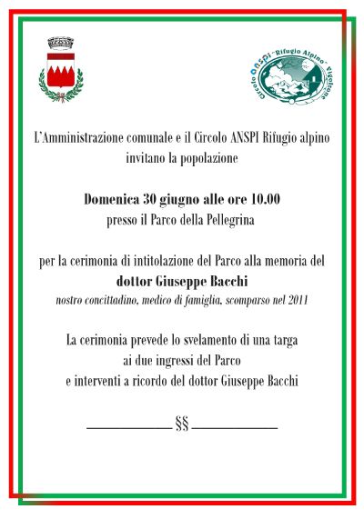 Intitolazione Parco Bacchi