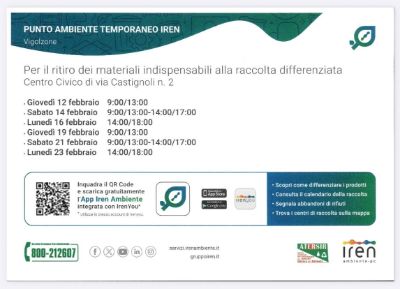 Punto ambiente temporaneo Iren